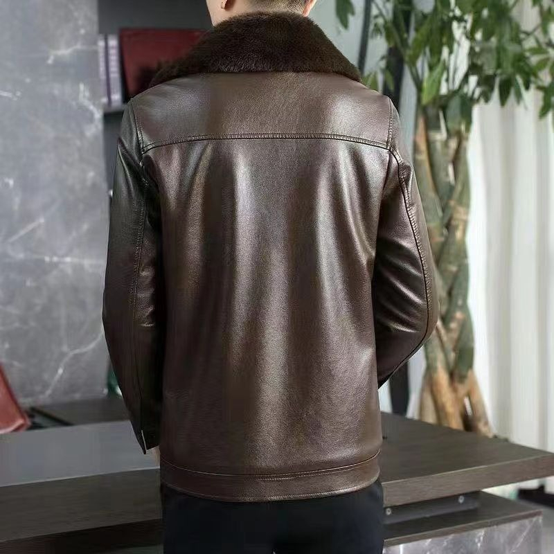 Men Formal Wear Design - Winter Leather Coat for Men Warm