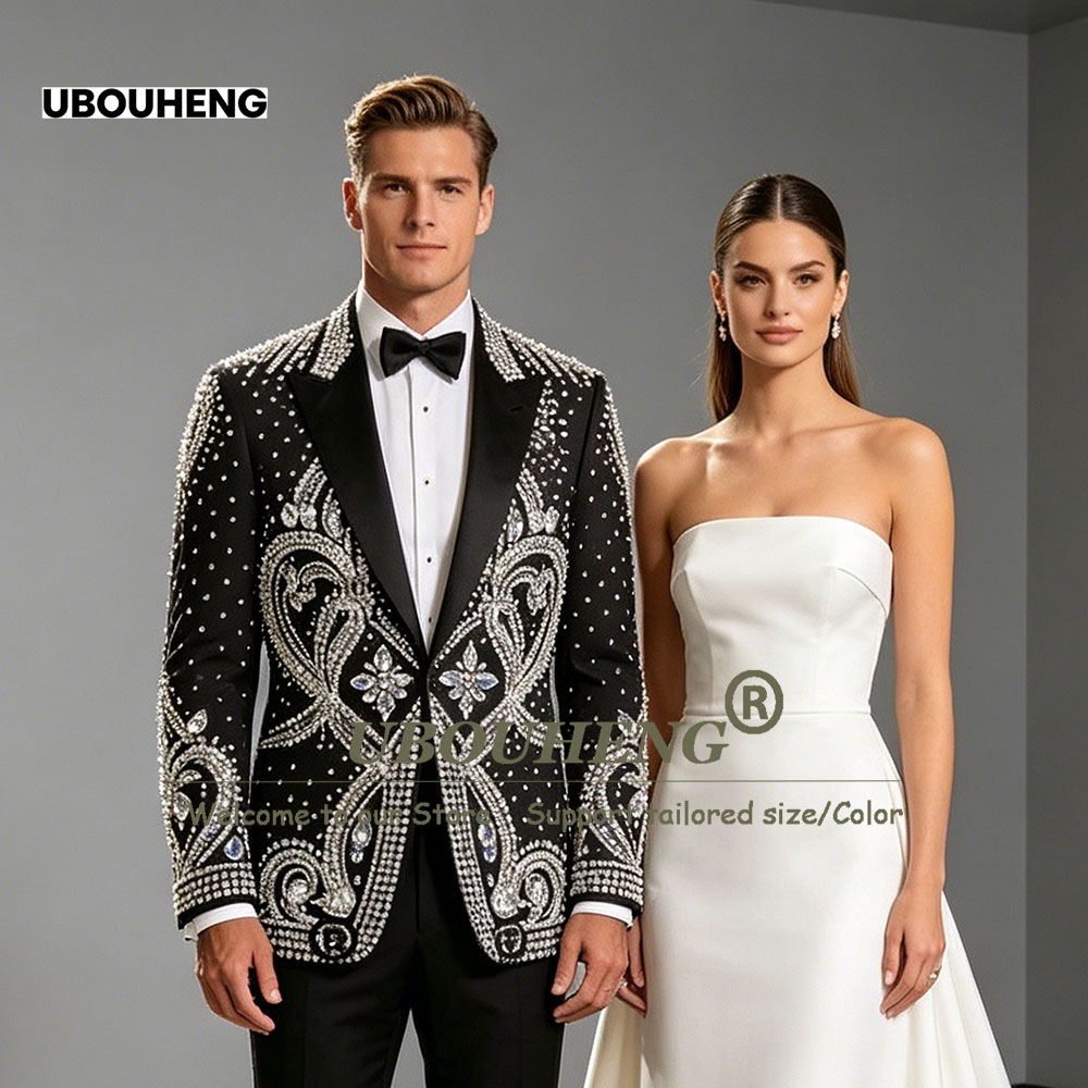 Men'S Formal Dinner Wear - Exquisite Wedding Suit For Man Diamond