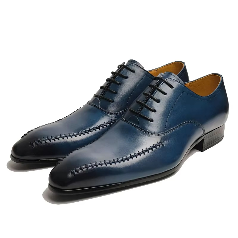 Men Formal Wear Design - High-end luxury Men's Genuine Leather Dress