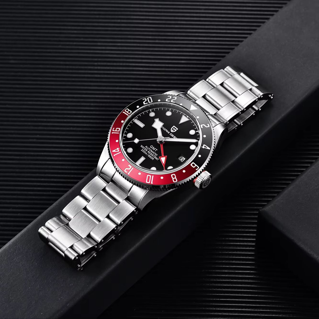 PAGANI DESIGN Black & Red Cont - Men'S Formal Wear Watches 评论和价格