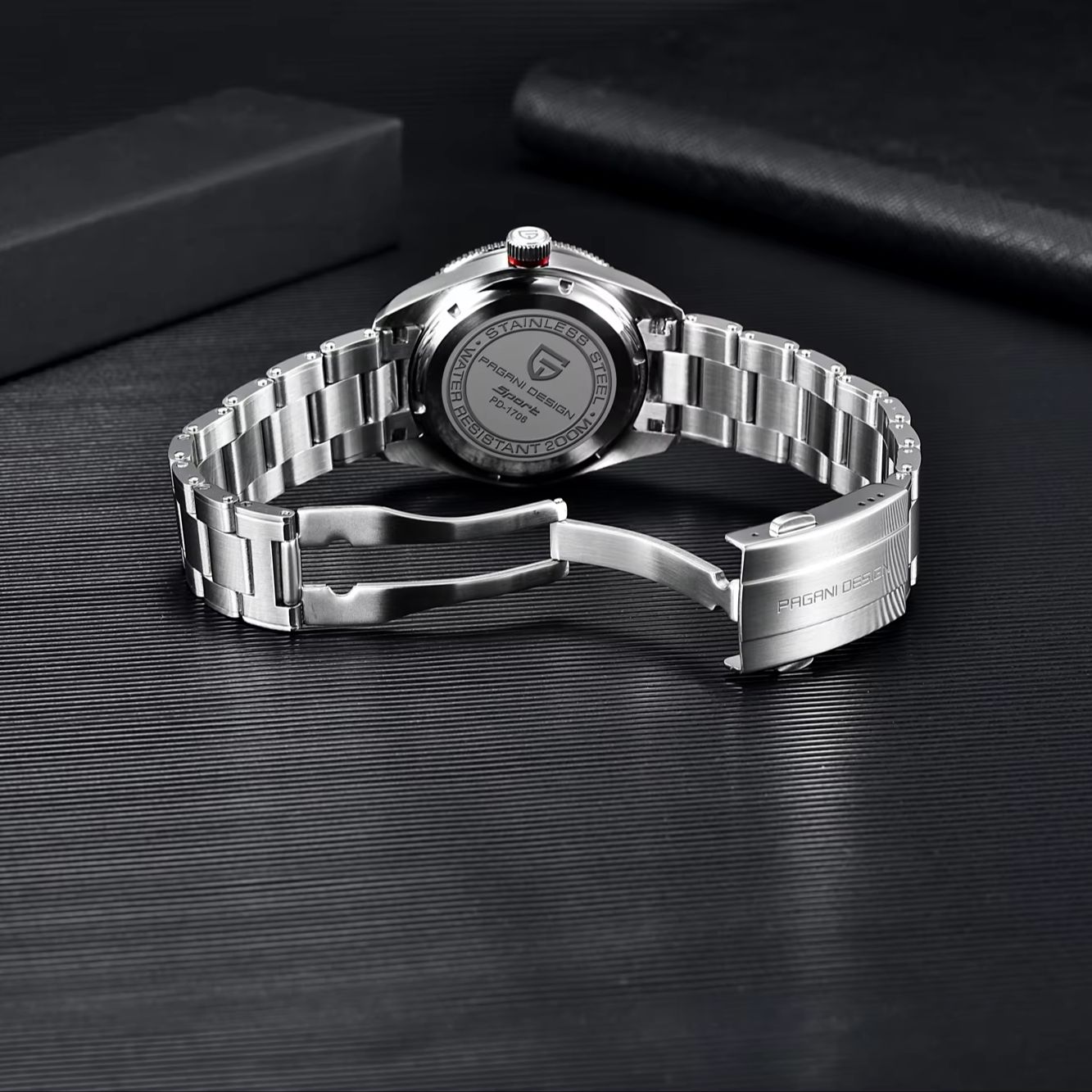 PAGANI DESIGN Black & Red Cont - Men'S Formal Wear Watches 评论和价格