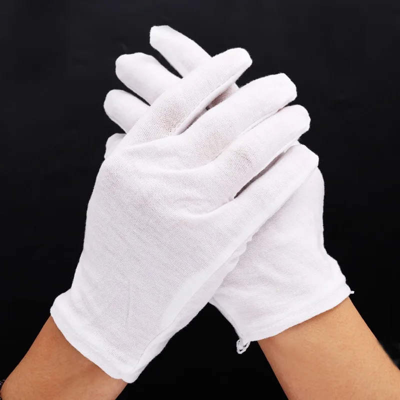 1pair White Cotton Gloves Men  - Formal Wear Gloves Men 评论和价格