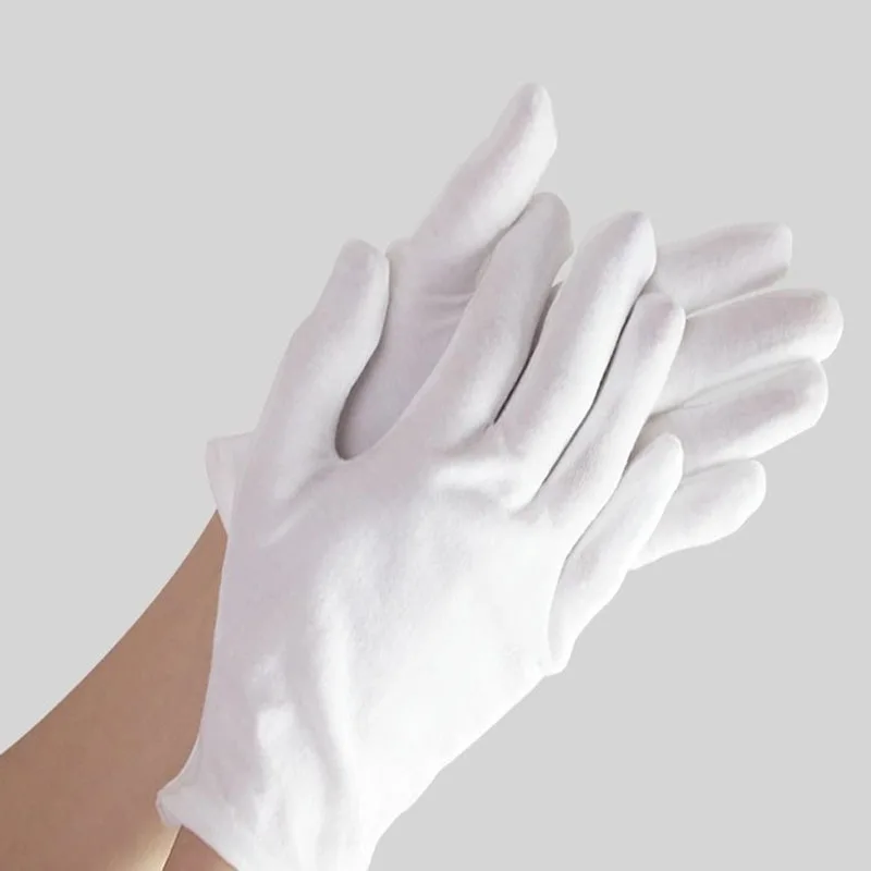 1pair White Cotton Gloves Men  - Formal Wear Gloves Men 评论和价格