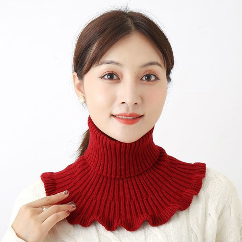 New-Warm Knitted Fake Collar W - Windsor Knot Tie 评论和价格