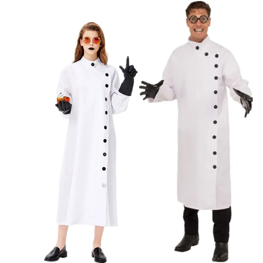 Men Women Long White Coat Nurs - Formal Wear Gloves Men 评论和价格