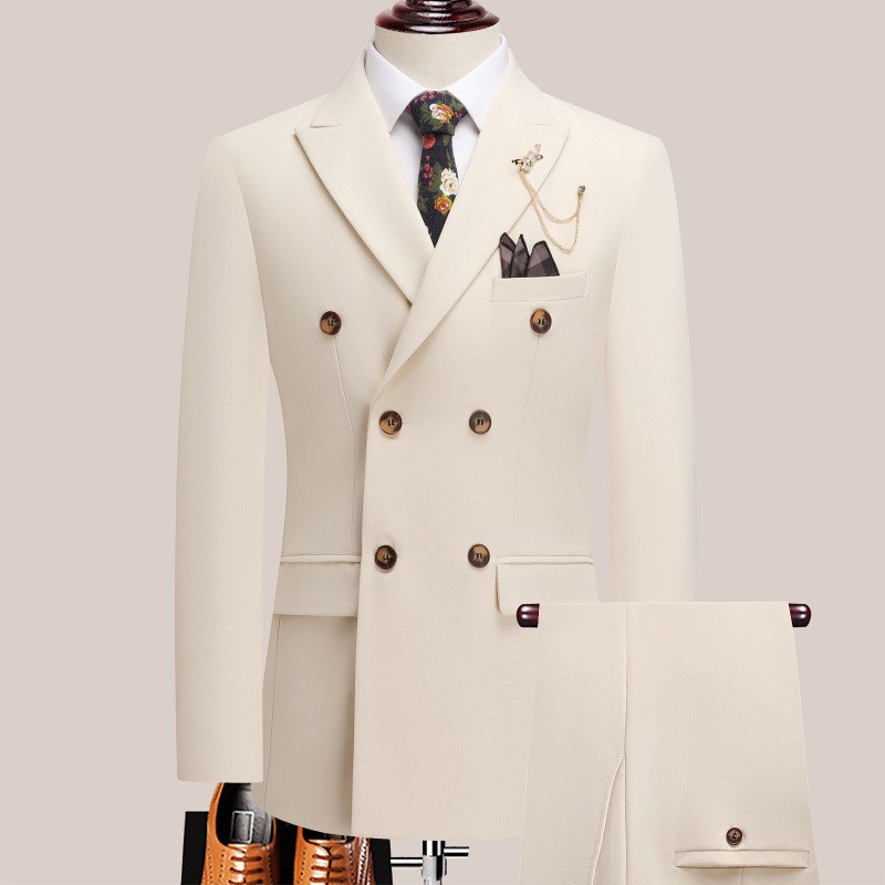 Men Suit Set Luxury Deep White - Men'S Formal Dinner Wear 评论和价格