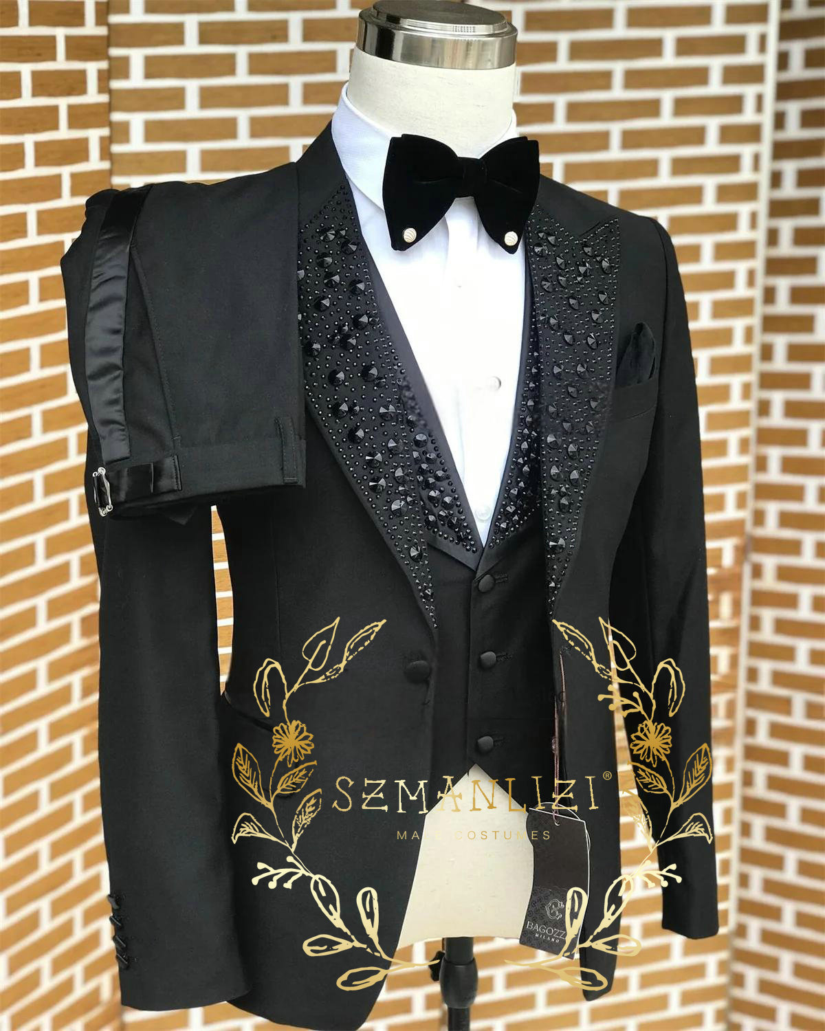 Black Men Suits Luxury Stone C - Formal Wear For Men Black Suit 评论和价格