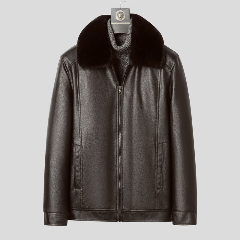Winter Leather Coat for Men Wa - Men Formal Wear Design 评论和价格