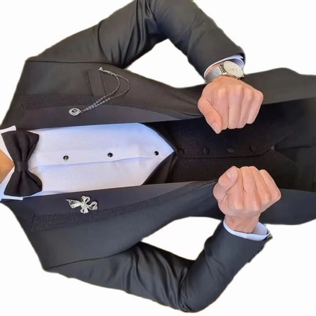 3 Piece Slim Fit Tailored Men' - Men'S Formal Wear Not Suit 评论和价格