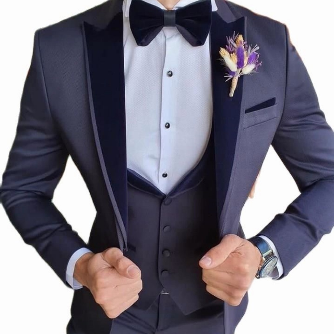 3 Piece Slim Fit Tailored Men' - Men'S Formal Wear Not Suit 评论和价格