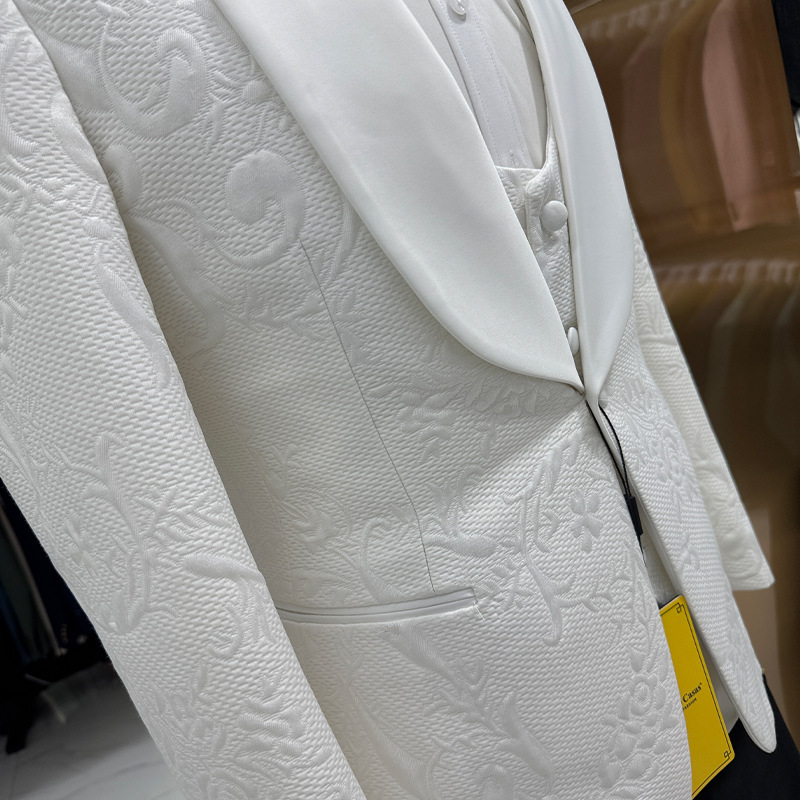 Men Wedding Suit White 3 Piece - Formal Wear For Men Black Suit 评论和价格