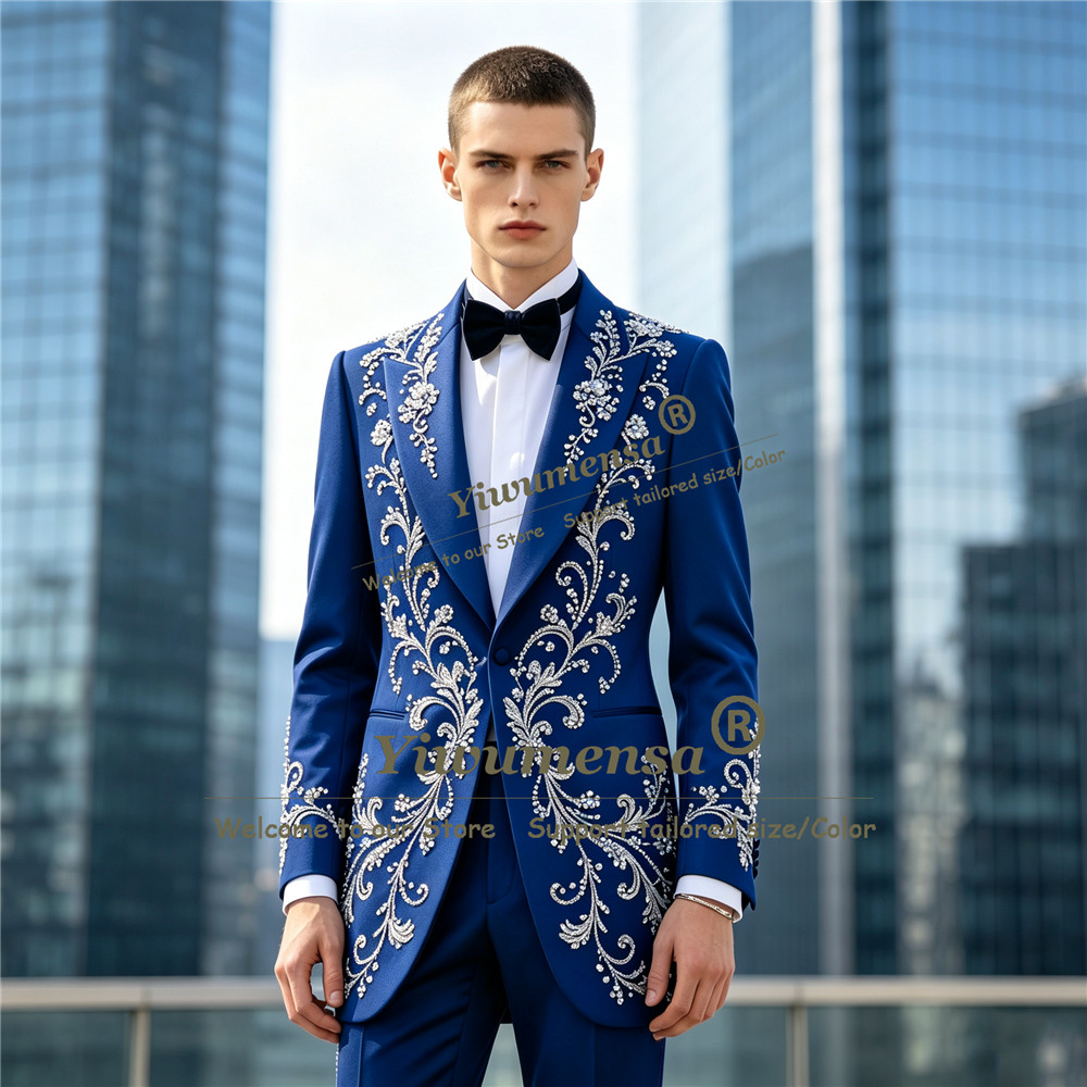 Luxury Crystals Beading Suits  - Men'S Formal Dinner Wear 评论和价格
