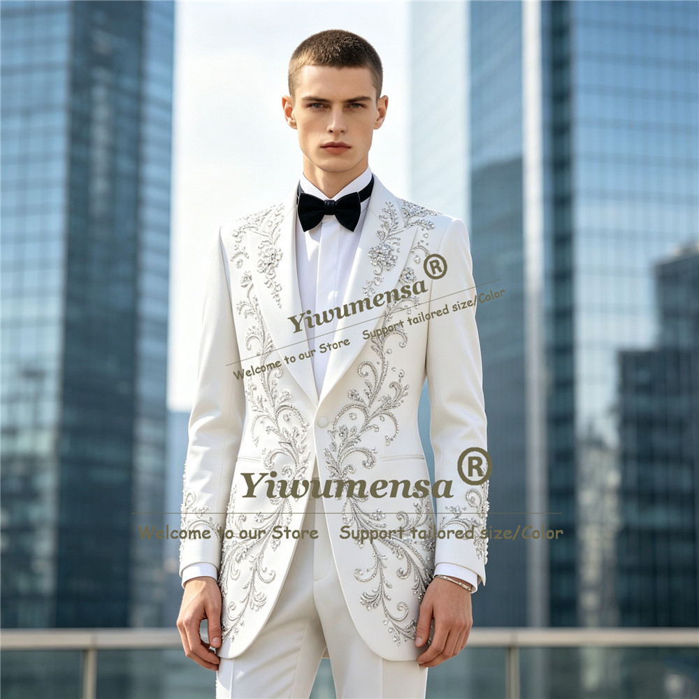 Luxury Crystals Beading Suits  - Men'S Formal Dinner Wear 评论和价格