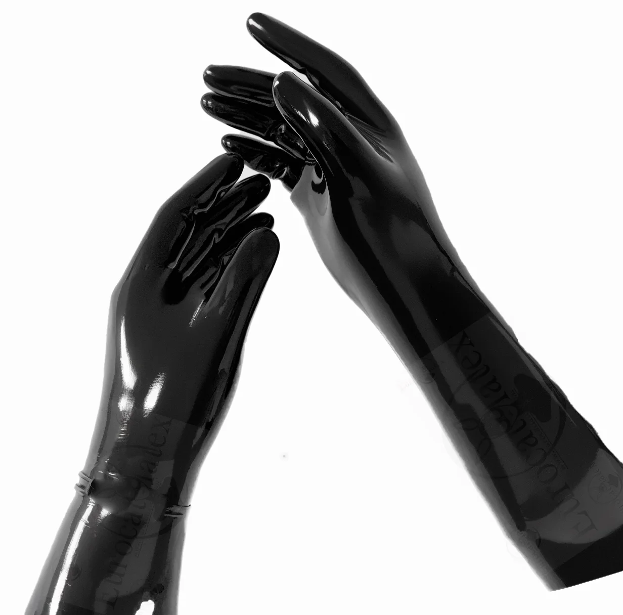 latex fetish man gloves  rubbe - Formal Wear Gloves Men 评论和价格