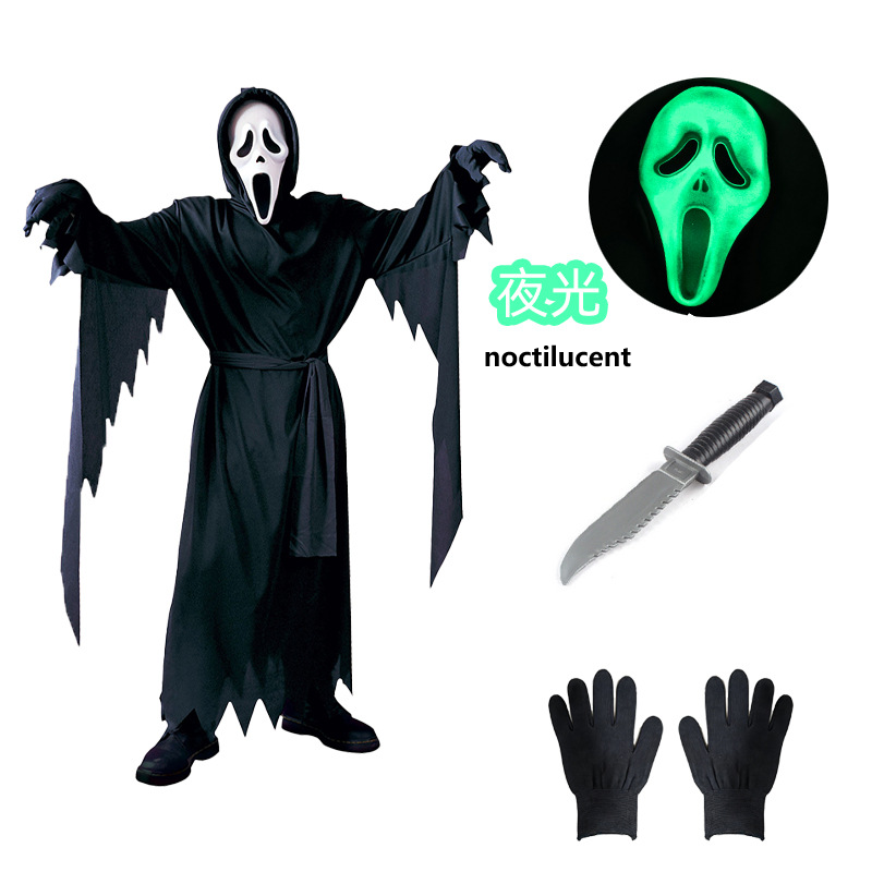 Men Horror Ghost Fancy Dress T - Formal Wear Gloves Men 评论和价格