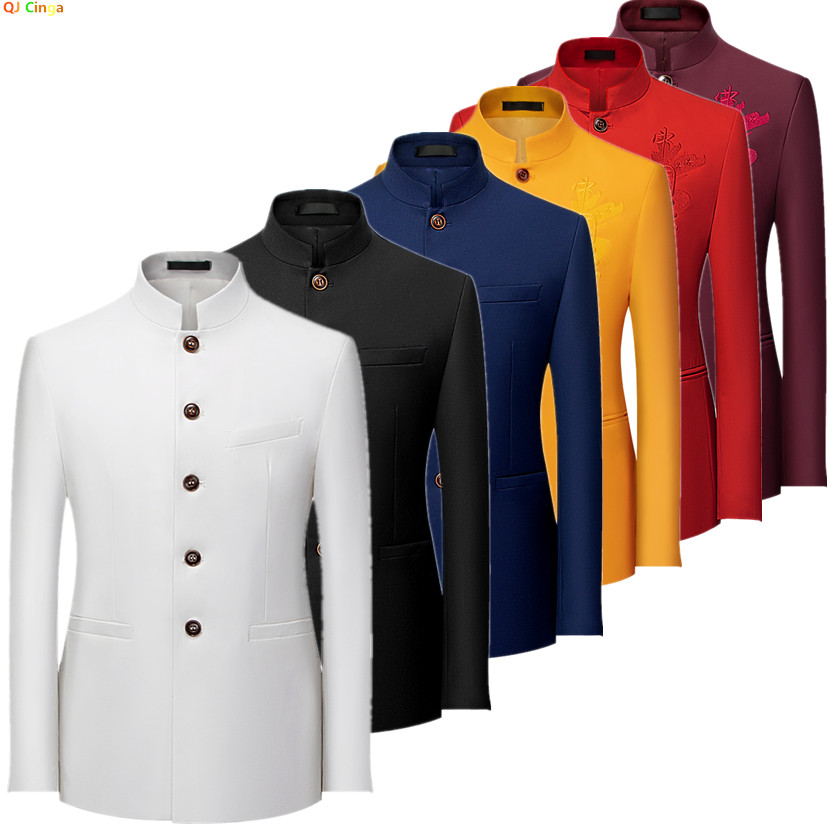 2026 Men's Chinese Style Long  - Formal Wear For Men Black Suit 评论和价格