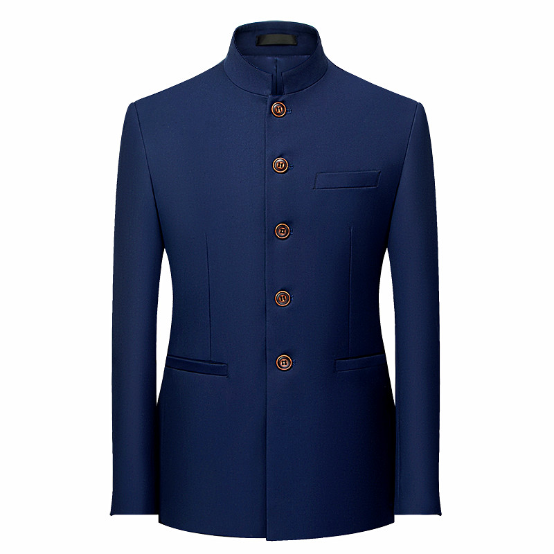 2026 Men's Chinese Style Long  - Formal Wear For Men Black Suit 评论和价格