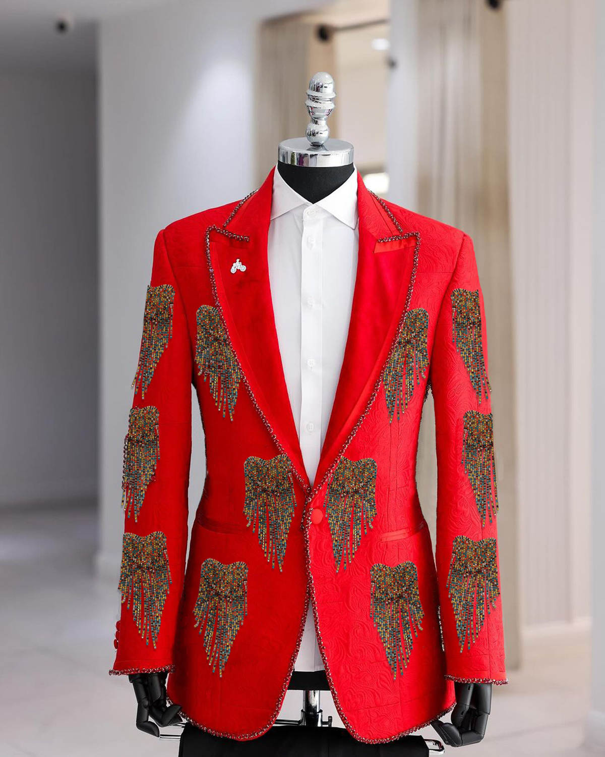 Fashion Wedding Men Suit Cryst - Formal Wear For Men Black Suit 评论和价格