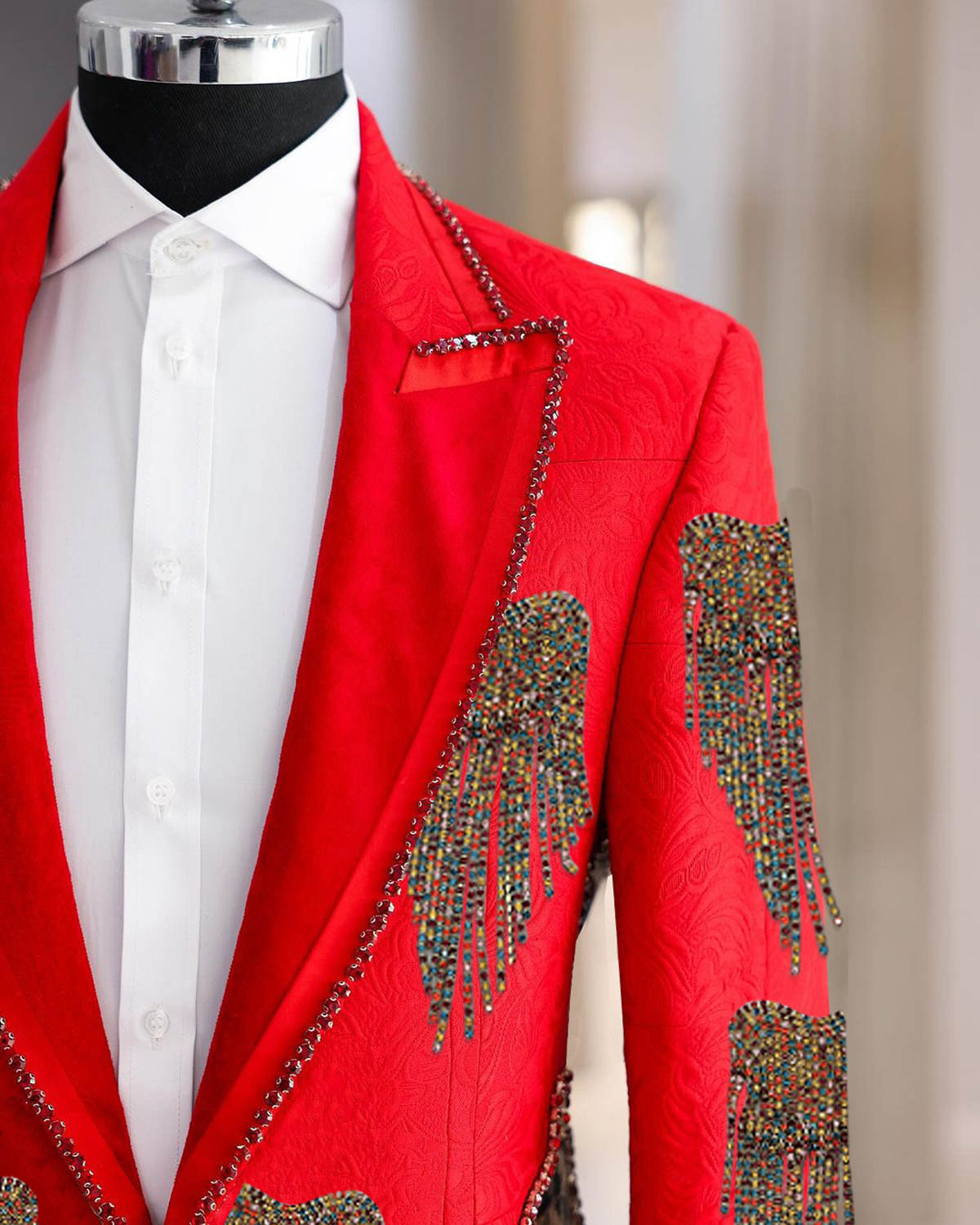 Fashion Wedding Men Suit Cryst - Formal Wear For Men Black Suit 评论和价格