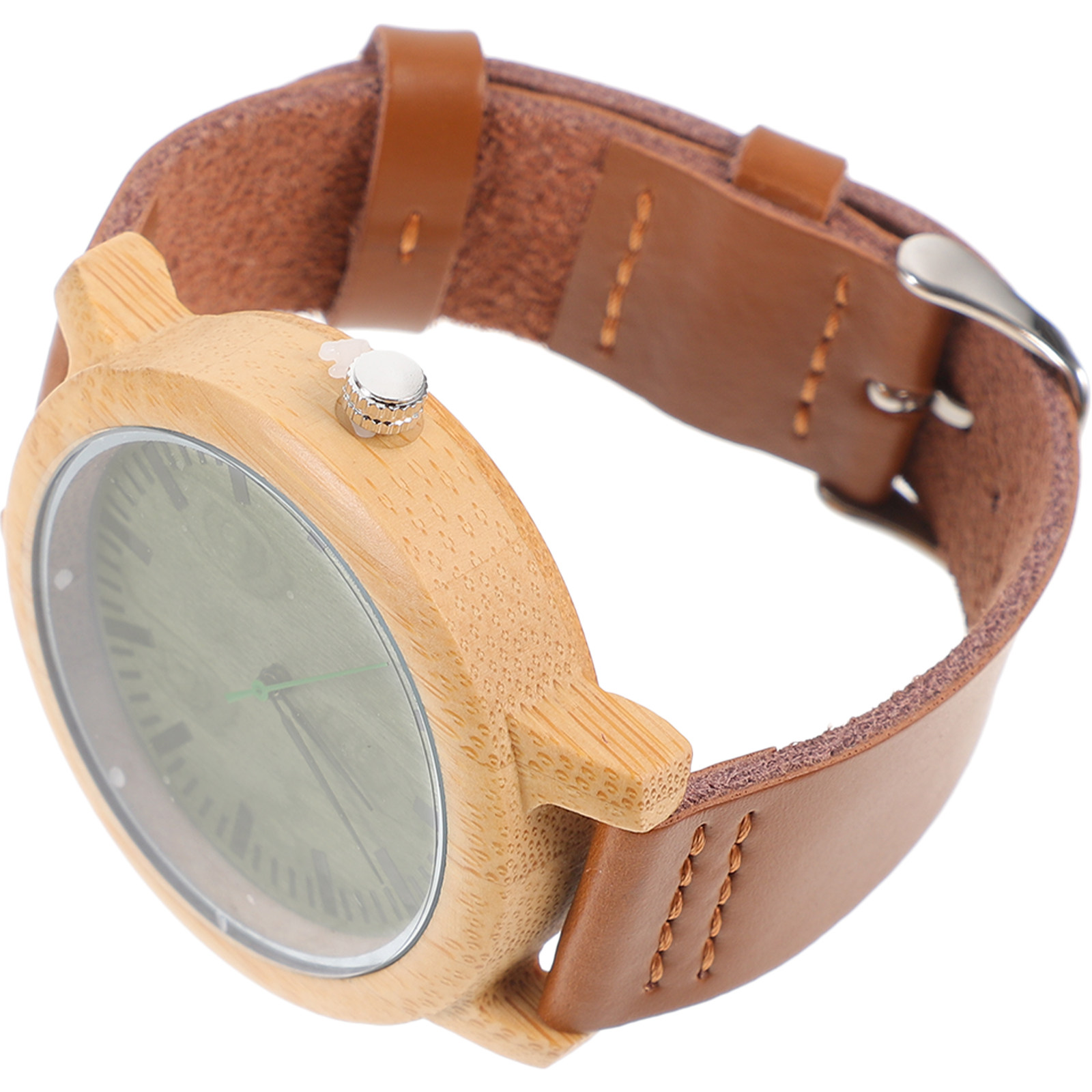 1Pcs Wooden Bamboo Watch for M - Men'S Formal Wear Watches 评论和价格