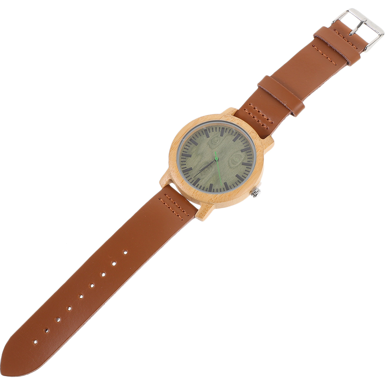1Pcs Wooden Bamboo Watch for M - Men'S Formal Wear Watches 评论和价格