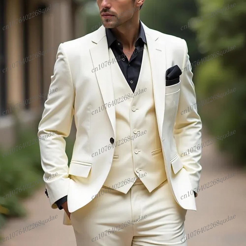 New White Formal Men Suit Wedd - Formal Wear Jersey For Men 评论和价格