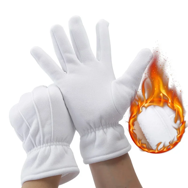 1Pair White Formal Gloves Wint - Formal Wear Gloves Men 评论和价格