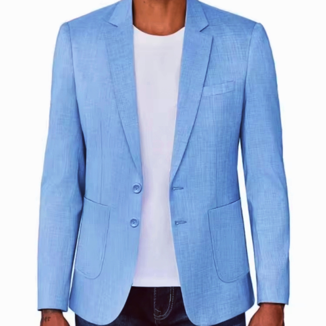 Slim Fit Men's Beige/Blue Line - Men Formal Wear Design 评论和价格