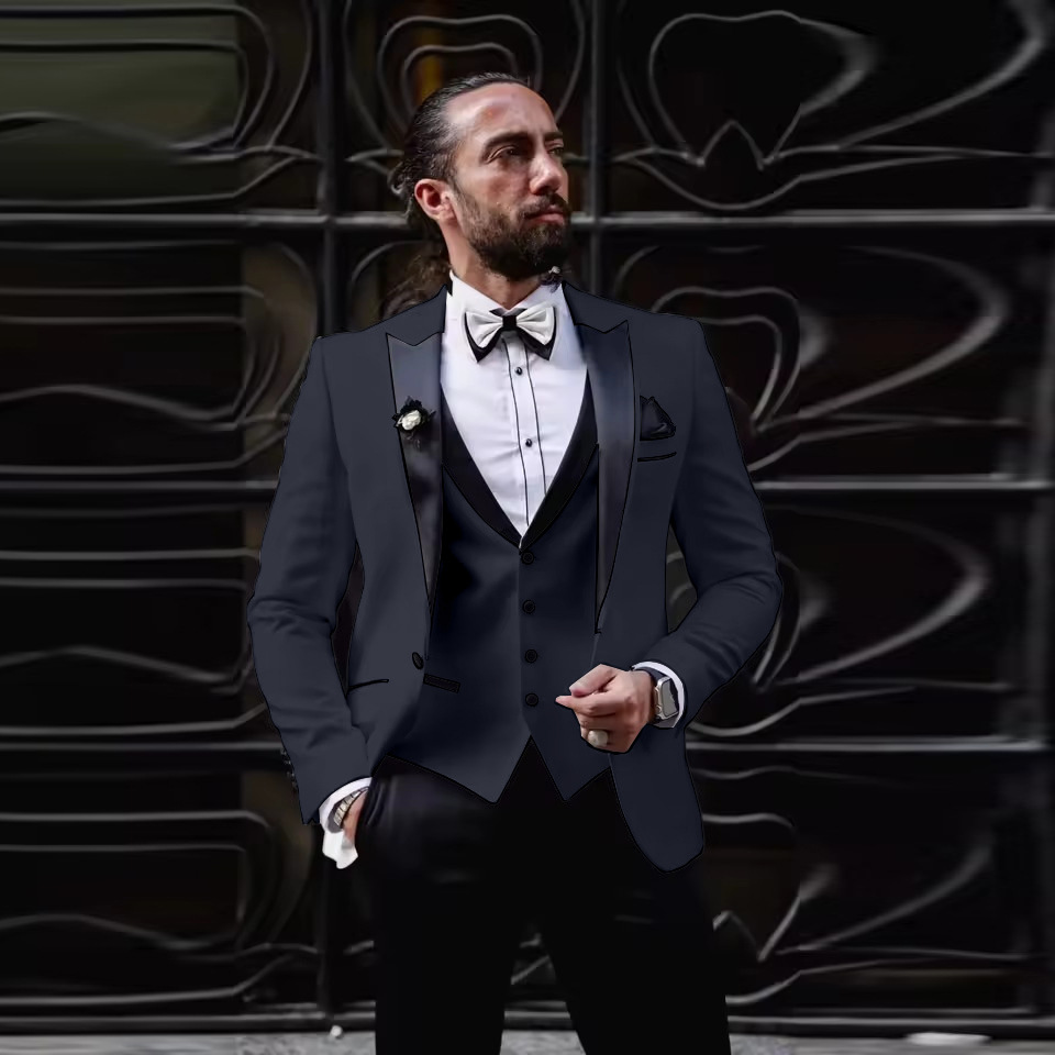 Men's Slim Fit 3 Piece Tuxedo  - Men'S Formal Dinner Wear 评论和价格