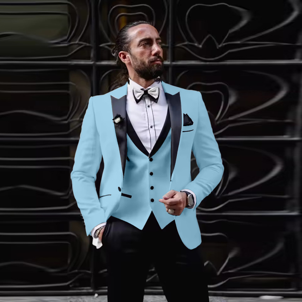Men's Slim Fit 3 Piece Tuxedo  - Men'S Formal Dinner Wear 评论和价格