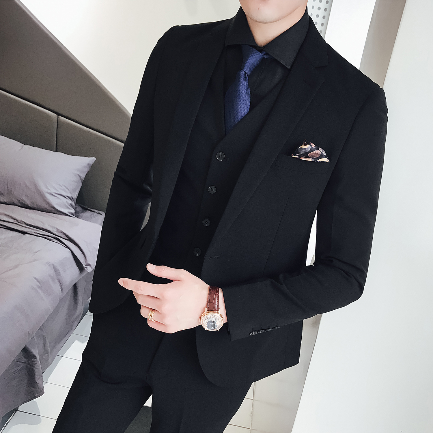 Three Piece Suit for Men, Kore - Men'S Formal Wear Not Suit 评论和价格