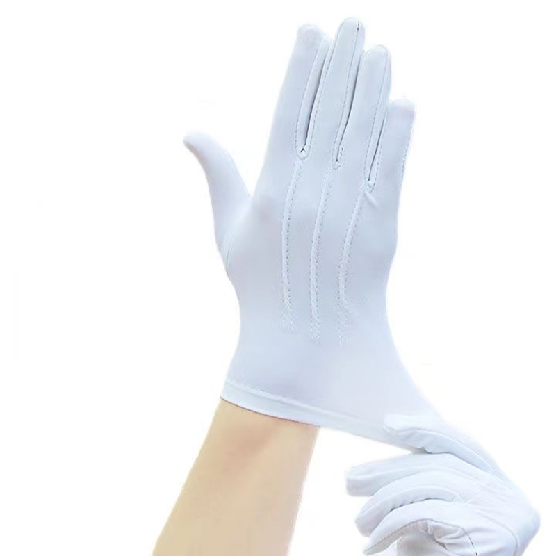 4PCS White Cotton Gloves Men F - Formal Wear Gloves Men 评论和价格