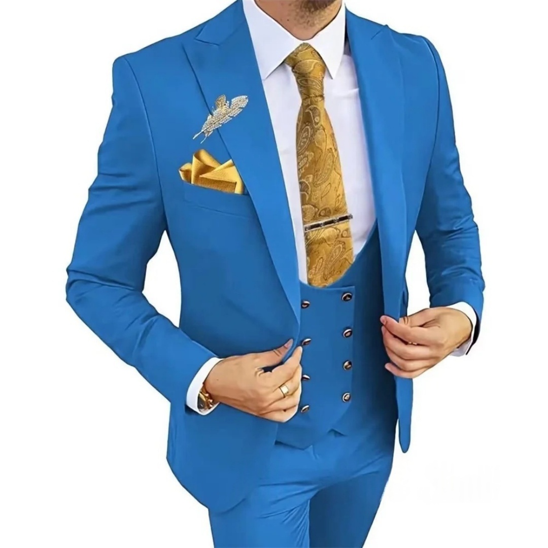 3 Piece Slim Fit Men's Suits D - Men'S Formal Wear Not Suit 评论和价格
