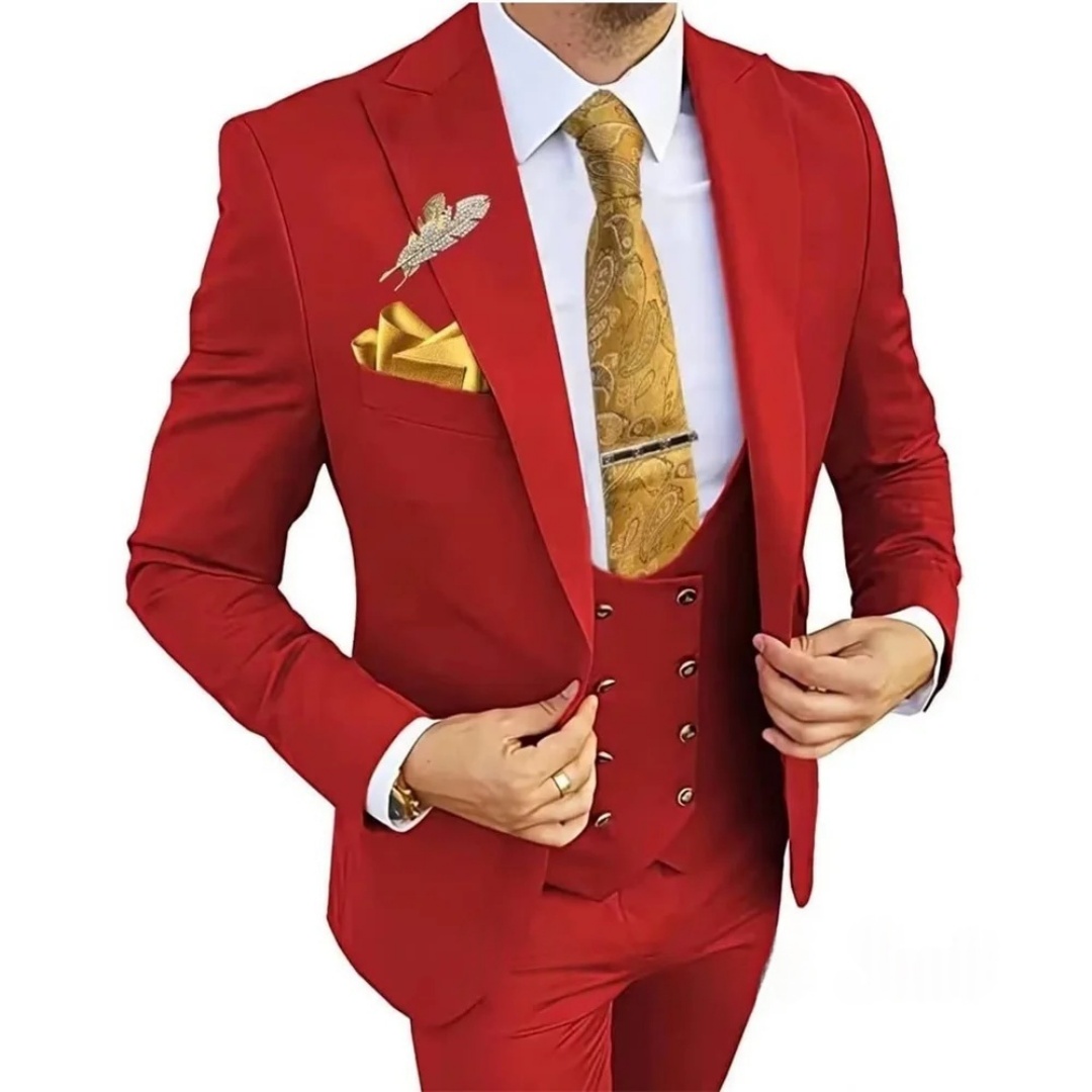 3 Piece Slim Fit Men's Suits D - Men'S Formal Wear Not Suit 评论和价格