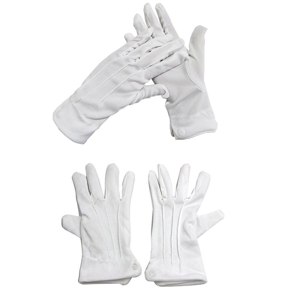 1 Pair White Cotton Gloves Adu - Formal Wear Gloves Men 评论和价格