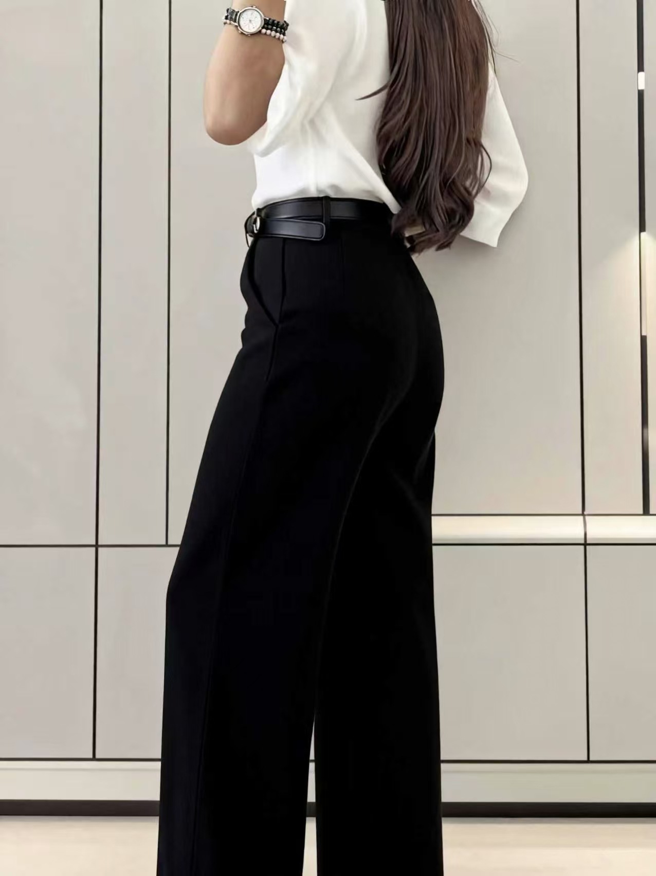 High Rise Front Dart Pleated P - Dress Pant Flat Front 评论和价格