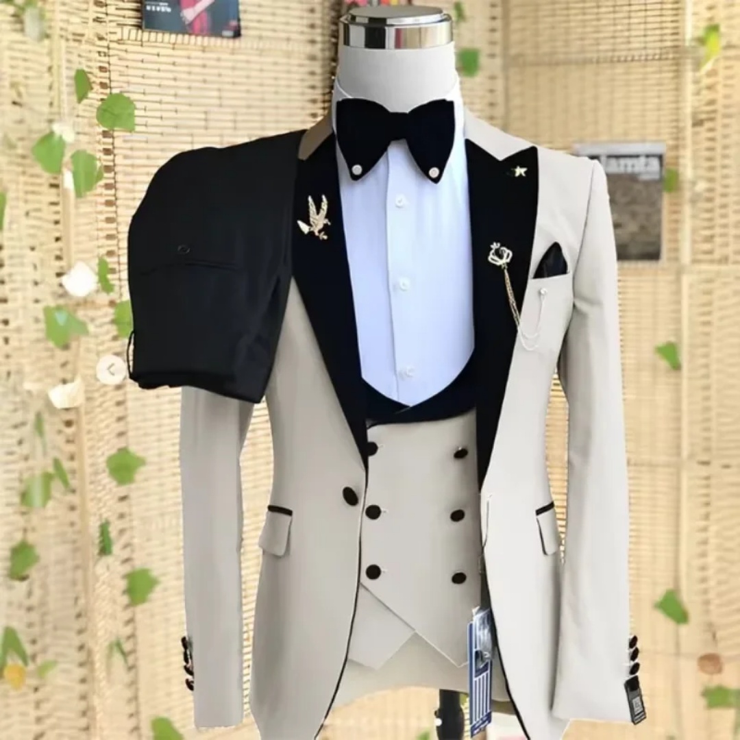 Elegant 3 Piece Slim Fit Men's - Men'S Formal Wear Not Suit 评论和价格