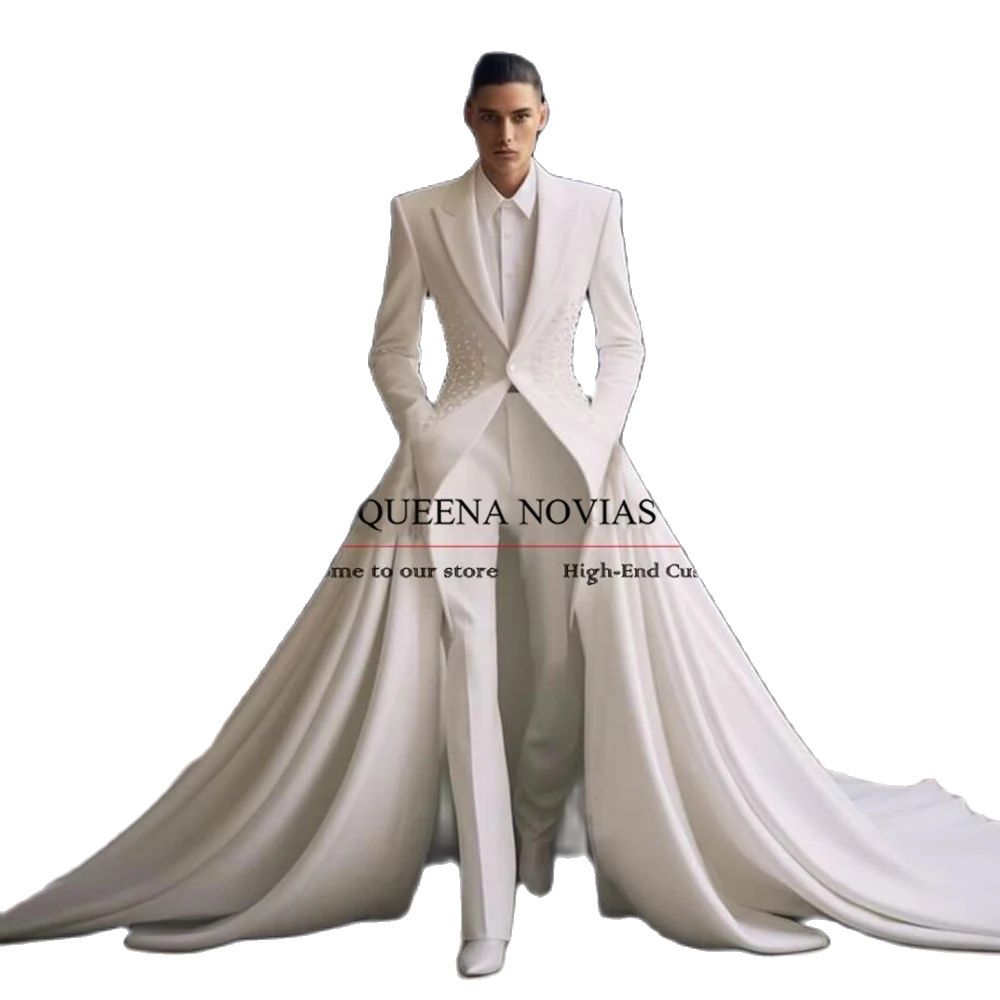 Elegant Pearls Men Suits With  - Formal Wear Jersey For Men 评论和价格