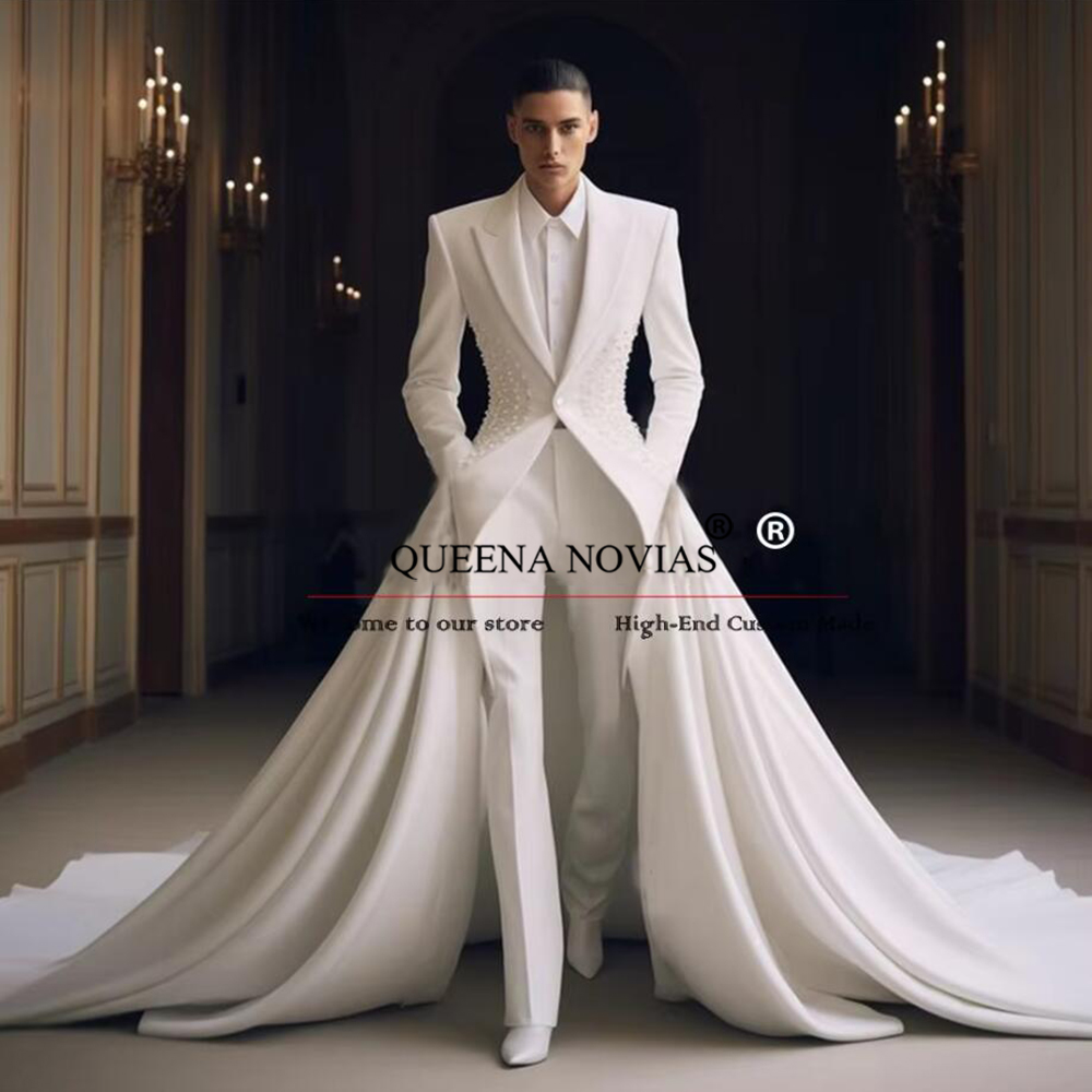 Elegant Pearls Men Suits With  - Formal Wear Jersey For Men 评论和价格