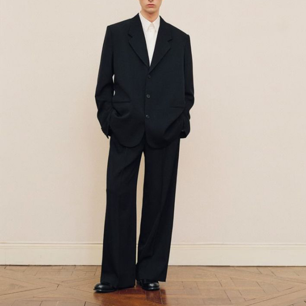 Men's Black Oversized Suit Set - Formal Wear For Men Black Suit 评论和价格