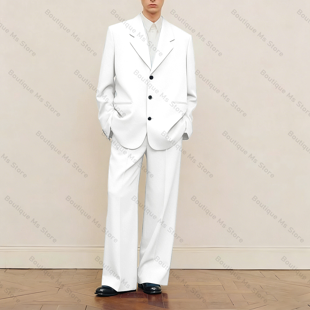 Men's Black Oversized Suit Set - Formal Wear For Men Black Suit 评论和价格