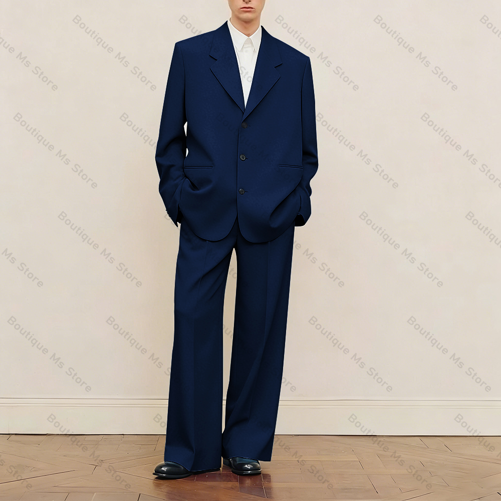 Men's Black Oversized Suit Set - Formal Wear For Men Black Suit 评论和价格