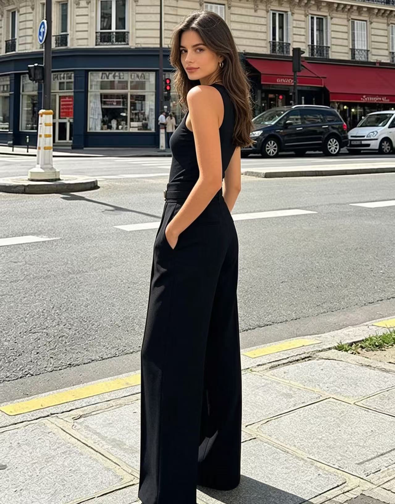 High Waist Wide Leg Suit Pants - Dress Pant Flat Front 评论和价格