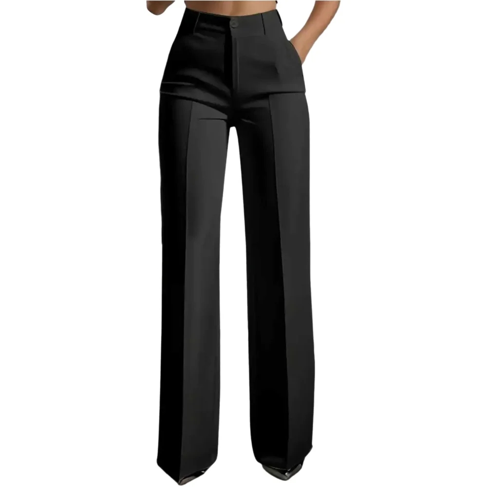 Women's High Waisted Wide Leg  - Dress Pant Flat Front 评论和价格