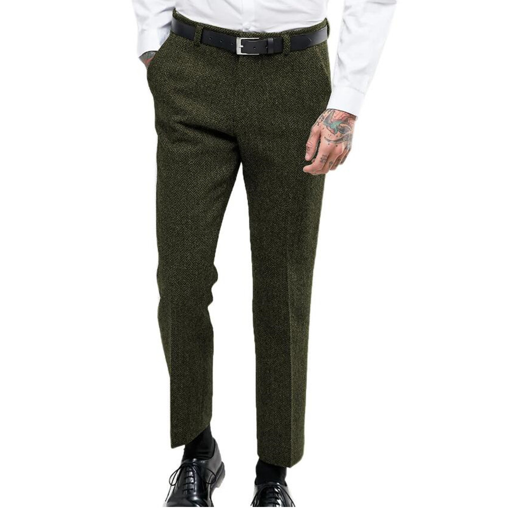 Men's Business Formal Suit Pan - Dress Pant Flat Front 评论和价格