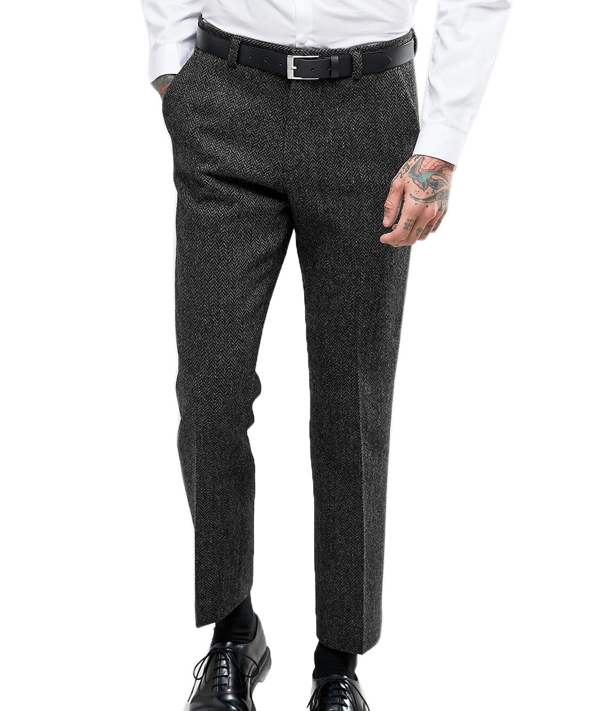 Men's Business Formal Suit Pan - Dress Pant Flat Front 评论和价格
