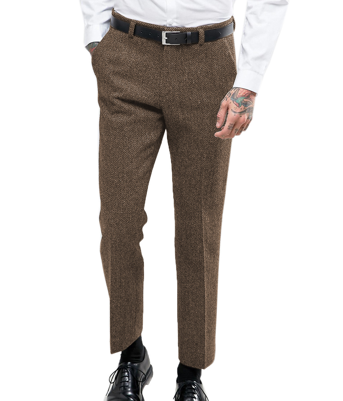 Men's Business Formal Suit Pan - Dress Pant Flat Front 评论和价格