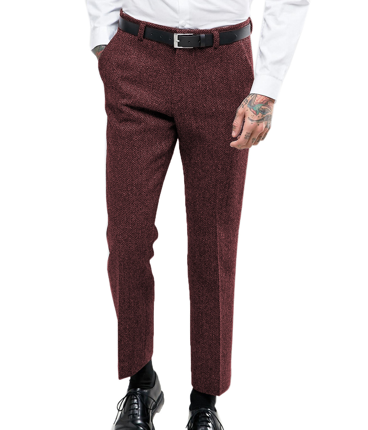 Men's Business Formal Suit Pan - Dress Pant Flat Front 评论和价格