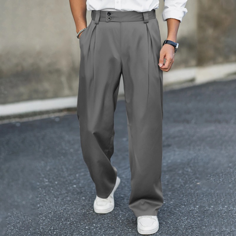 Men’s Wide Leg Dress Pants Hig - Dress Pant Flat Front 评论和价格