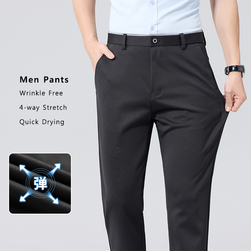 Men Trousers Summer Casual Gol - Dress Pant Flat Front 评论和价格